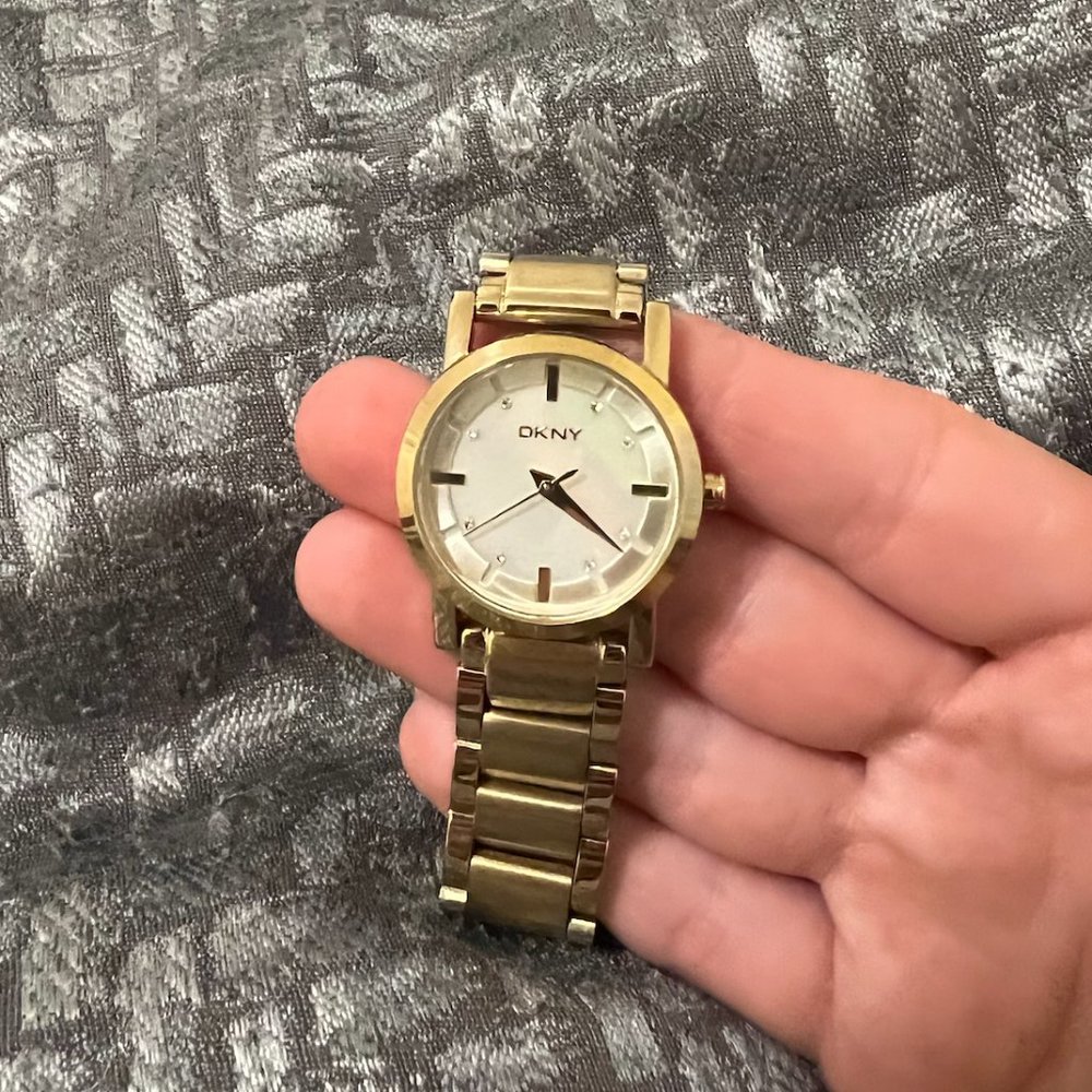 DKNY gold watch